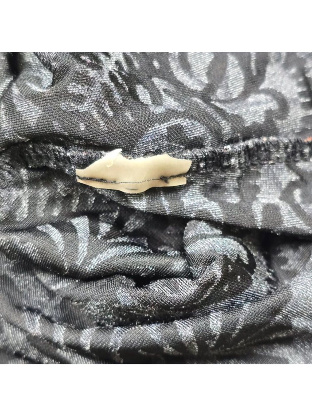 Allison Daley Petite M Top Black Gold Floral Velvet Burnout Whimsigoth 3/4 Sleev - Picture 3 of 4